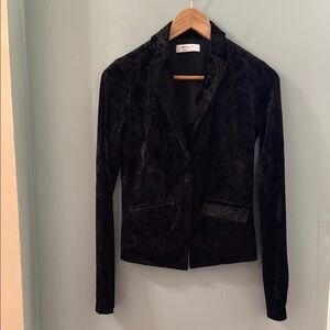 Bailey 44 Black Crushed Velvet Blazer - Size S